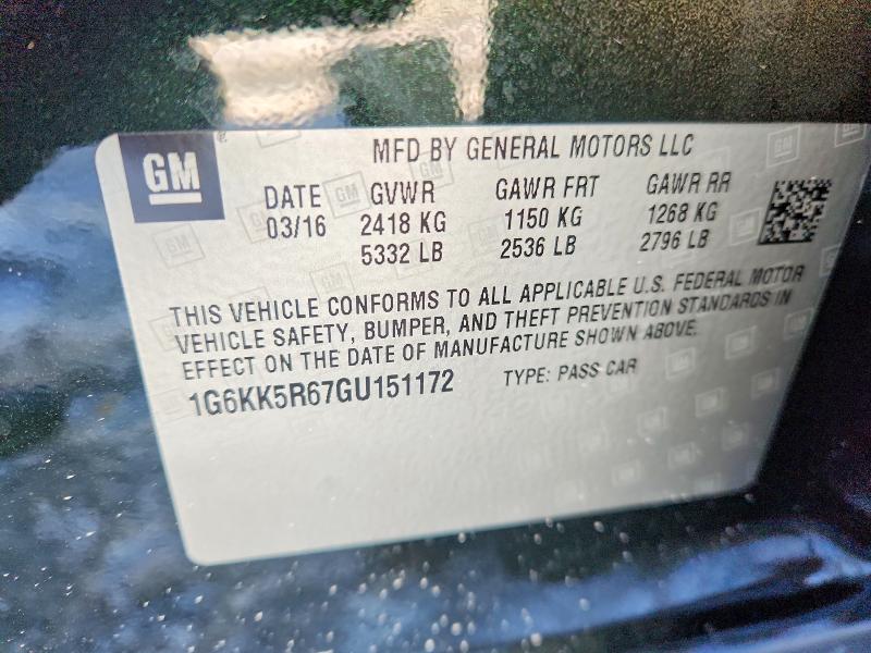 Продажа на аукционе авто 2016 Cadillac Ct6 Platin, vin: 1G6KK5R67GU151172, номер лота: 74699215