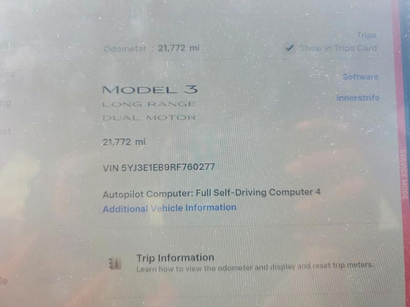 Aukcja sprzedaży 2024 Tesla Model 3, vin: 5YJ3E1EB9RF760277, numer aukcji: 73190365
