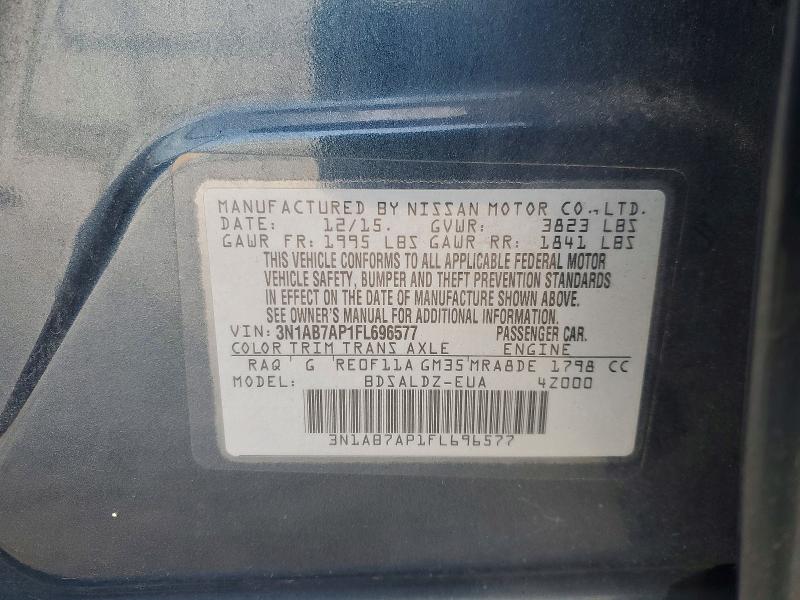Продажа на аукционе авто 2015 Nissan Sentra, vin: 3N1AB7AP1FL696577, номер лота: 99125265
