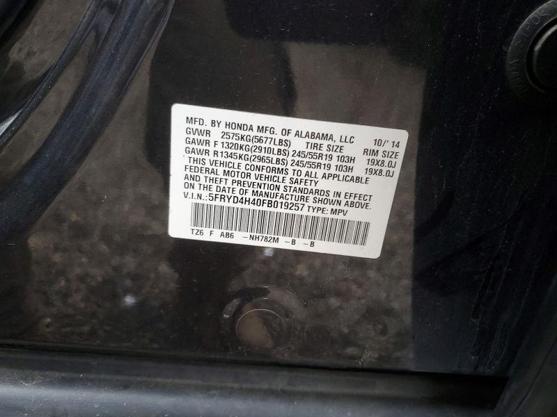 2015 Acura Mdx მანქანა იყიდება აუქციონზე, vin: 5FRYD4H40FB019257, აუქციონის ნომერი: 98691285