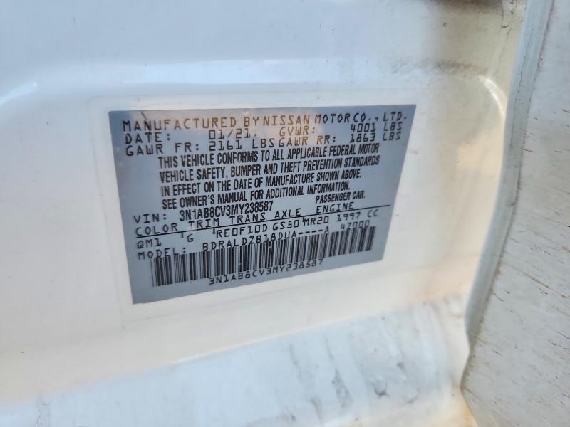 Aukcja sprzedaży 2021 Nissan Sentra, vin: 3N1AB8CV3MY238587, numer aukcji: 74850485