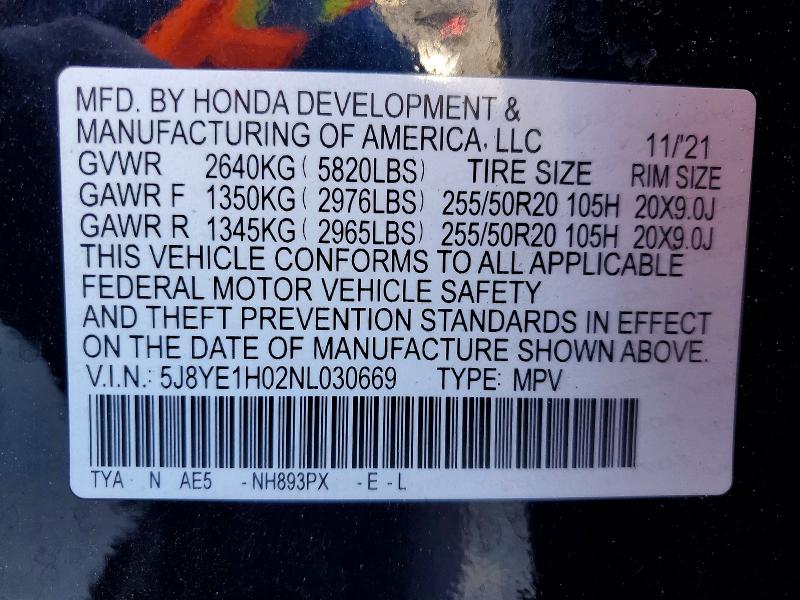 Продажа на аукционе авто 2022 Acura Mdx, vin: 5J8YE1H02NL030669, номер лота: 74990515