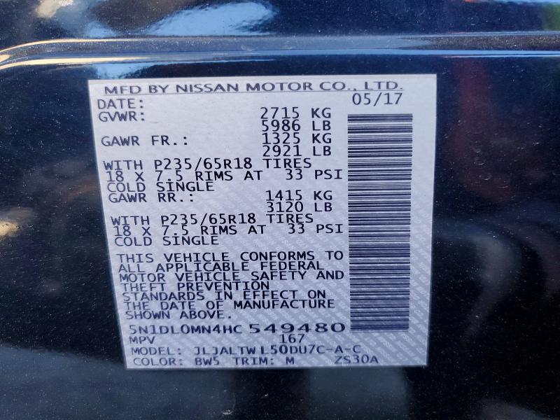 Продажа на аукционе авто 2017 Infiniti Qx60, vin: 5N1DL0MN4HC549480, номер лота: 98988465