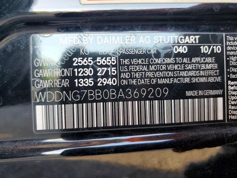 Продажа на аукционе авто 2011 Mercedes-benz S, vin: WDDNG7BB0BA369209, номер лота: 74925185