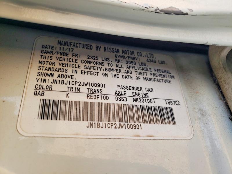 73584735 :رقم المزاد ، JN1BJ1CP2JW100901 vin ، 2018 Nissan Rogue Sport مزاد بيع
