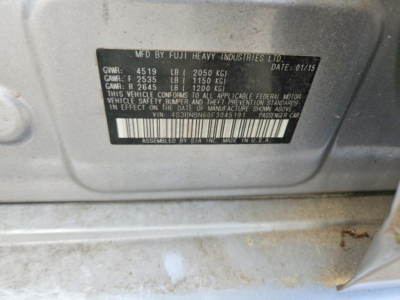 72182715 :رقم المزاد ، 4S3BNBN60F3045191 vin ، 2015 Subaru Legacy مزاد بيع