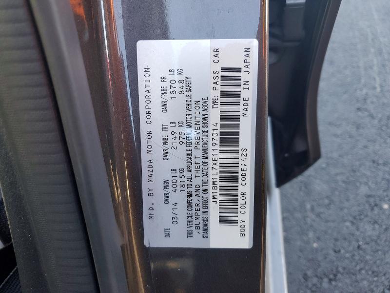 Aukcja sprzedaży 2014 Mazda 3, vin: JM1BM1L7XE1197014, numer aukcji: 99000295