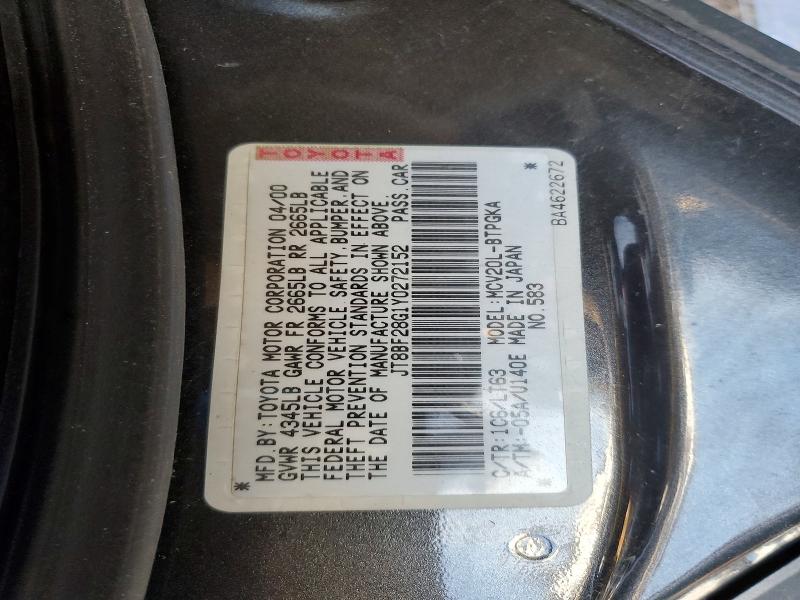 Aukcja sprzedaży 2000 Lexus Es, vin: JT8BF28G1Y0272152, numer aukcji: 97430675