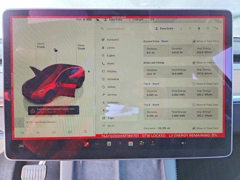 Aukcja sprzedaży 2024 Tesla Model Y, vin: 7SAYGDEDXRF186701, numer aukcji: 73239005