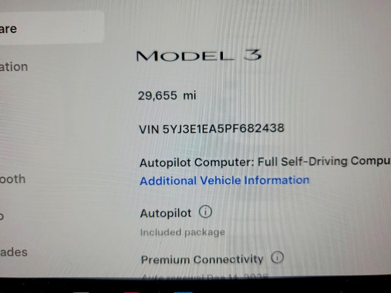 72582055 :رقم المزاد ، 5YJ3E1EA5PF682438 vin ، 2023 Tesla Model 3 مزاد بيع