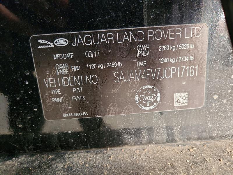 72651675 :رقم المزاد ، SAJAM4FV7JCP17161 vin ، 2018 Jaguar Xe مزاد بيع