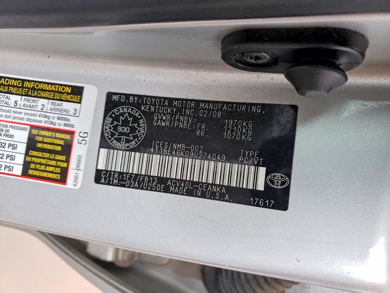 Продаж на аукціоні авто 2009 Toyota Camry, vin: 4T1BE46K09U274049, номер лоту: 73049415