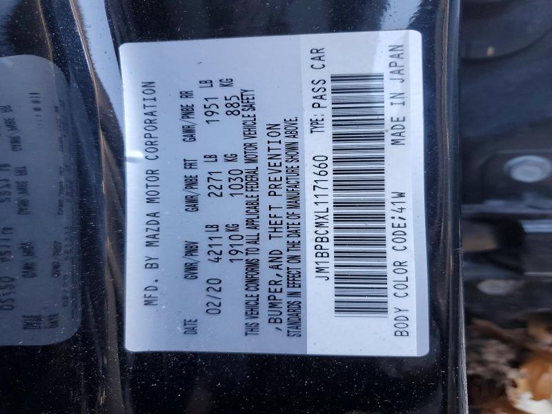 Продажа на аукционе авто 2020 Mazda 3, vin: JM1BPBCMXL1171660, номер лота: 99686945