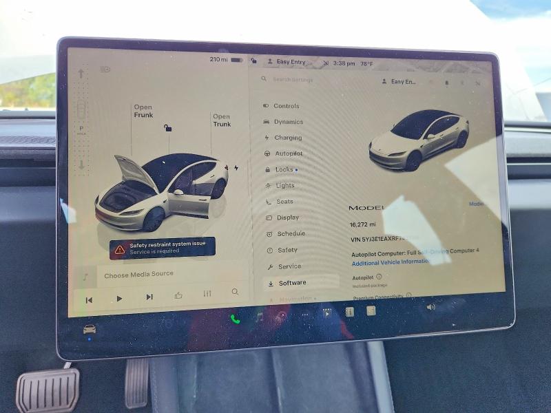 73866915 :رقم المزاد ، 5YJ3E1EAXRF743589 vin ، 2024 Tesla Model 3 مزاد بيع