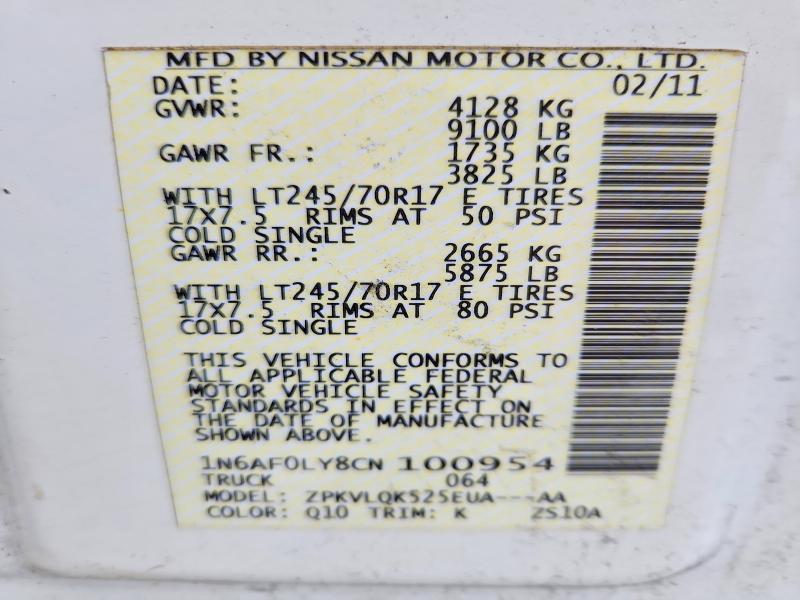 Продажа на аукционе авто 2012 Nissan Nv 2500/35, vin: 1N6AF0LY8CN100954, номер лота: 97887435