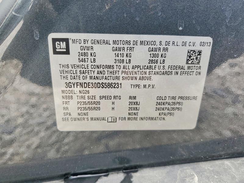 Продажа на аукционе авто 2013 Cadillac Srx, vin: 3GYFNDE30DS586231, номер лота: 98700325