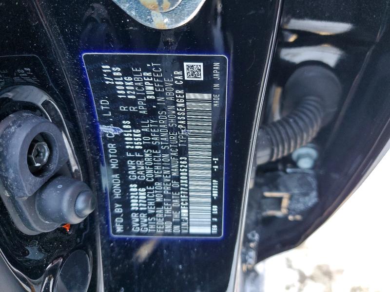 Aukcja sprzedaży 2018 Honda Civic Exl, vin: JHMFC1F77JX005263, numer aukcji: 73338475