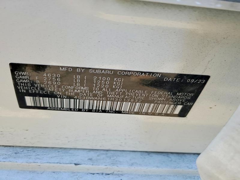 Продажа на аукционе авто 2024 Subaru Legacy, vin: 4S3BWAN61R3013832, номер лота: 99251715