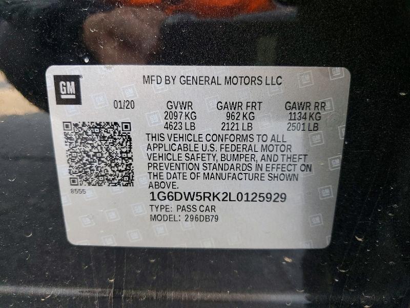 73044495 :رقم المزاد ، 1G6DW5RK2L0125929 vin ، 2020 Cadillac Ct5 Luxury مزاد بيع