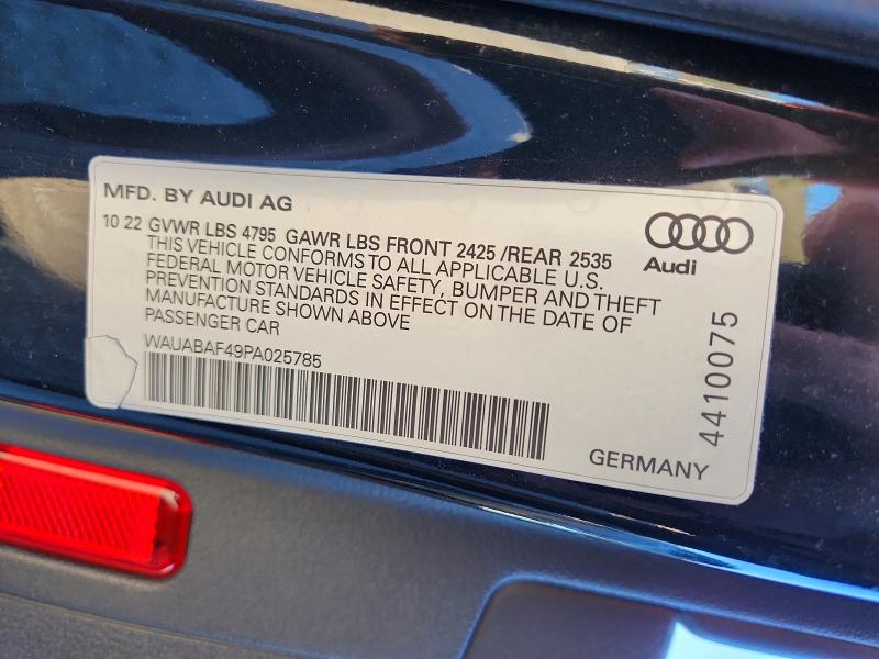 72548335 :رقم المزاد ، WAUABAF49PA025785 vin ، 2023 Audi A4 مزاد بيع