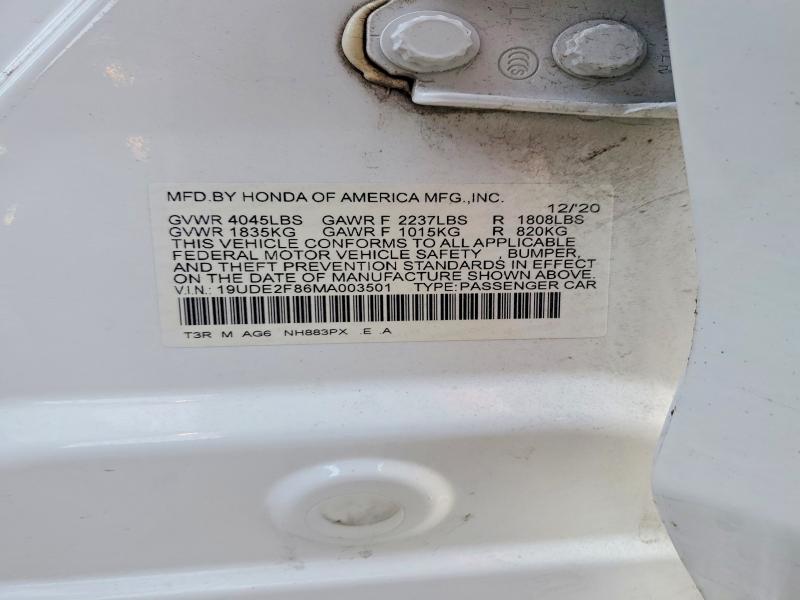 Продаж на аукціоні авто 2021 Acura Ilx, vin: 19UDE2F86MA003501, номер лоту: 73537085
