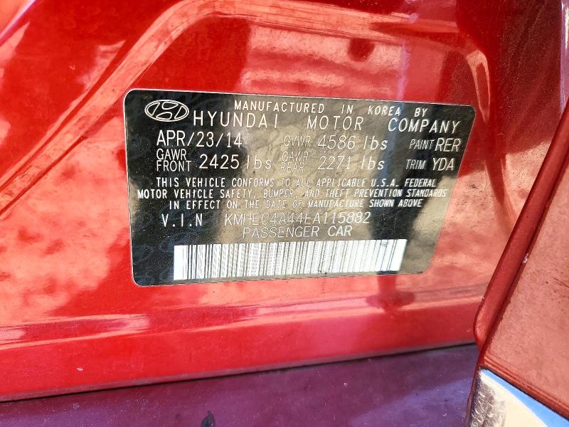 Продажа на аукционе авто 2014 Hyundai Sonata Hybrid, vin: KMHEC4A44EA115882, номер лота: 98007865