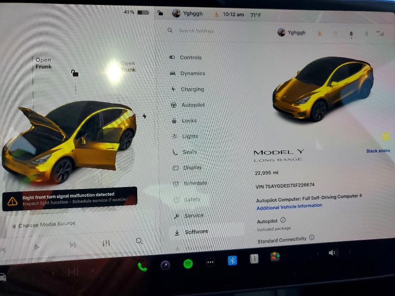 74077455 :رقم المزاد ، 7SAYGDED7SF226674 vin ، 2025 Tesla Model Y مزاد بيع