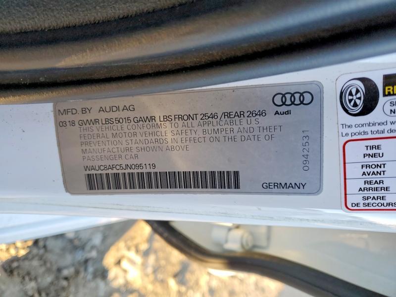 Продаж на аукціоні авто 2018 Audi A6, vin: WAUC8AFC5JN095119, номер лоту: 75250655