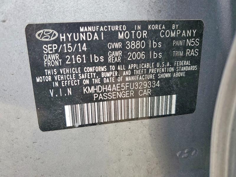 Aukcja sprzedaży 2015 Hyundai Elantra, vin: KMHDH4AE5FU329334, numer aukcji: 73958835