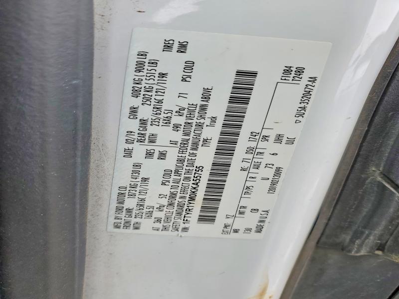 Продажа на аукционе авто 2019 Ford Transit, vin: 1FTYR1YM0KKA55755, номер лота: 74910595