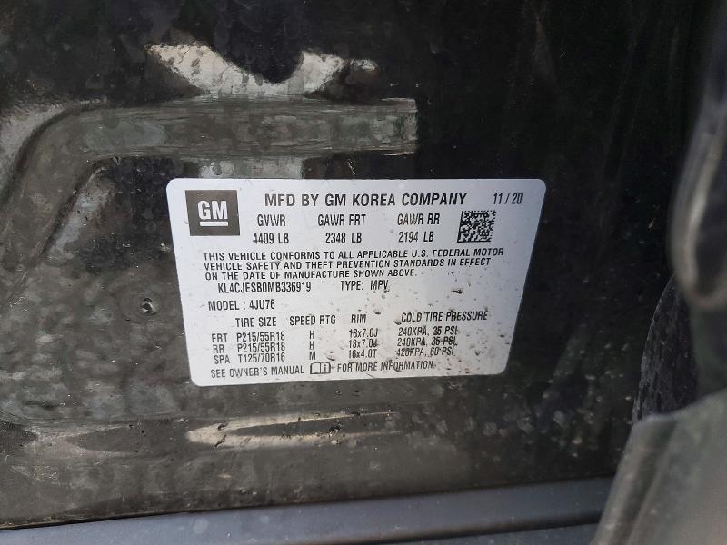 Aukcja sprzedaży 2021 Buick Encore, vin: KL4CJESB0MB336919, numer aukcji: 72766505