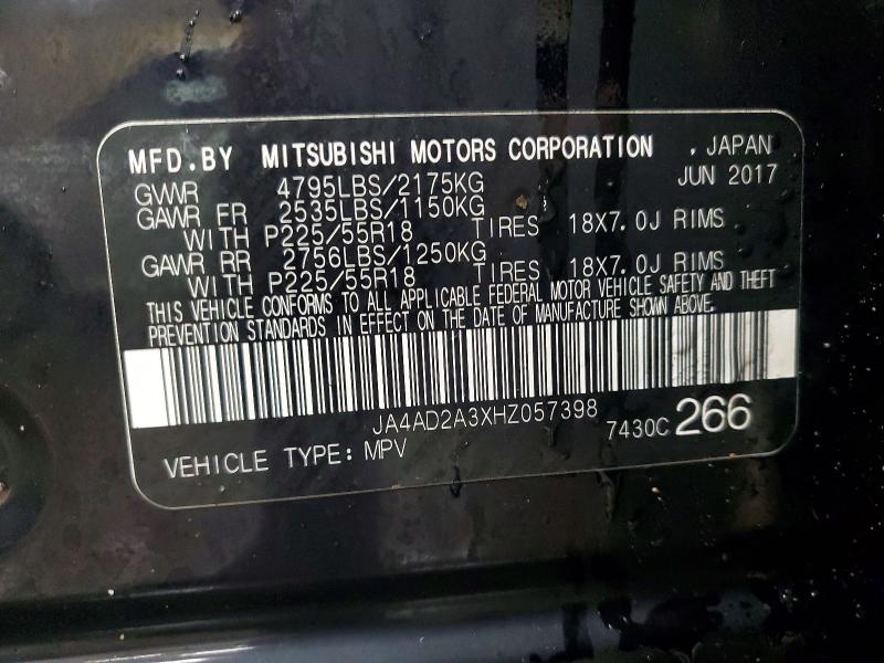 Продажа на аукционе авто 2017 Mitsubishi Outlander, vin: JA4AD2A3XHZ057398, номер лота: 73418595
