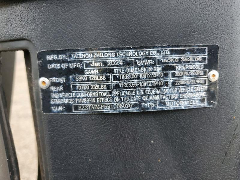 Продаж на аукціоні авто 2024 Zhilong Angel, vin: HZ2TABGF5R1006076, номер лоту: 73802725