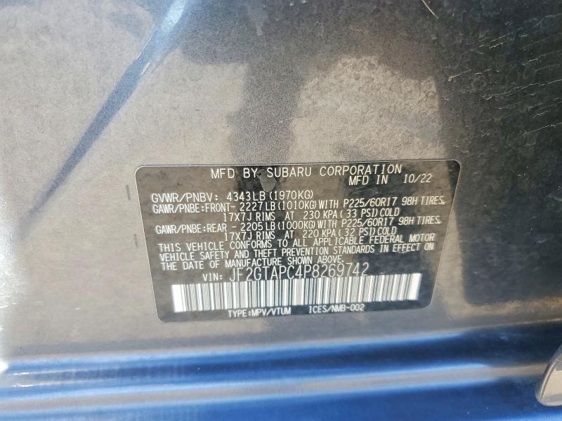 Продажа на аукционе авто 2023 Subaru Crosstrek, vin: JF2GTAPC4P8269742, номер лота: 73104565