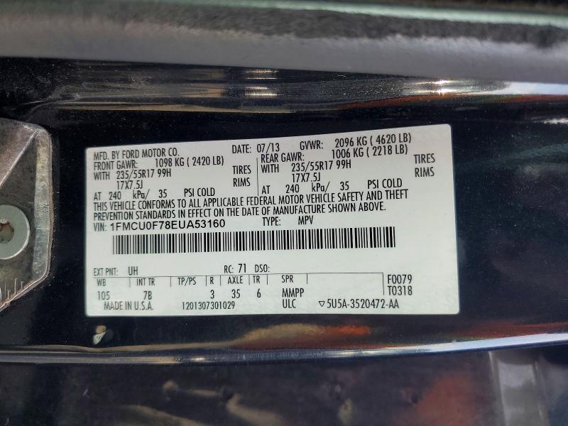Aukcja sprzedaży 2014 Ford Escape S, vin: 1FMCU0F78EUA53160, numer aukcji: 72991775