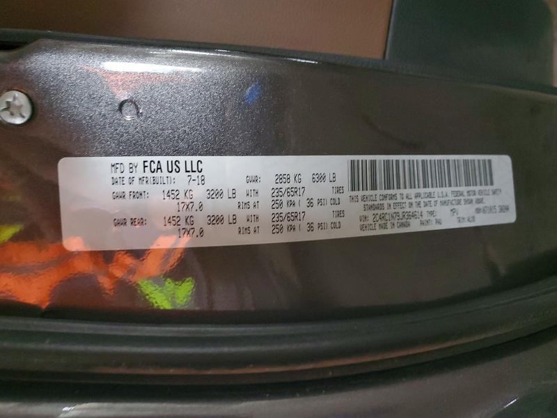 99697295 :رقم المزاد ، 2C4RC1N79JR364614 vin ، 2018 Chrysler Pacifica H مزاد بيع