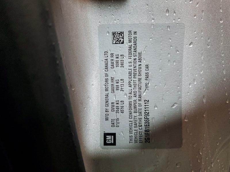 98206165 :رقم المزاد ، 2G1FB1E36F9211112 vin ، 2015 Chevrolet Camaro مزاد بيع