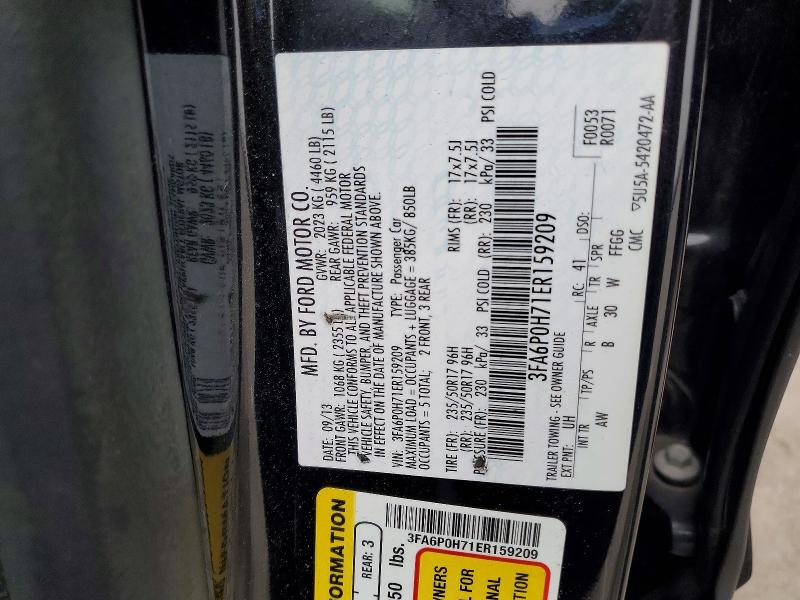 Продажа на аукционе авто 2014 Ford Fusion, vin: 3FA6P0H71ER159209, номер лота: 73333455