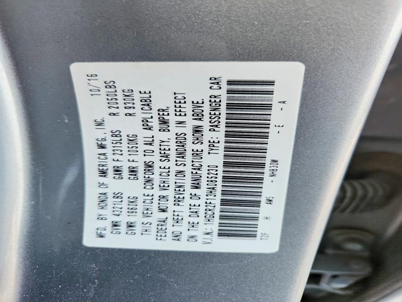 Продаж на аукціоні авто 2017 Honda Accord, vin: 1HGCR2F13HA085230, номер лоту: 72954845