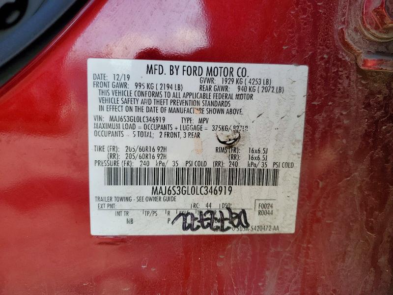 Продажа на аукционе авто 2020 Ford Ecosport S, vin: MAJ6S3GL0LC346919, номер лота: 99927485