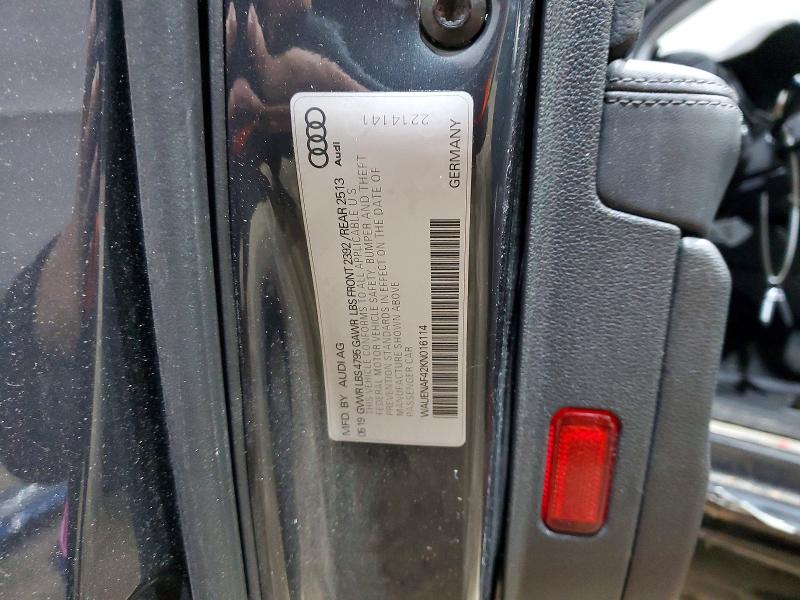 Aukcja sprzedaży 2019 Audi A4, vin: WAUENAF42KN016114, numer aukcji: 72728545