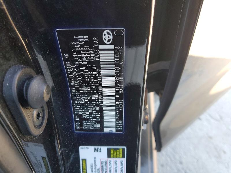 97830735 :رقم المزاد ، 5YFEPMAE0MP214792 vin ، 2021 Toyota Corolla مزاد بيع