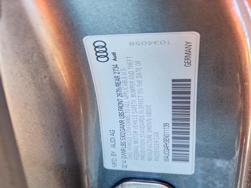 73698505 :رقم المزاد ، WAUCGAFH3EN011139 vin ، 2014 Audi S5 Premium مزاد بيع