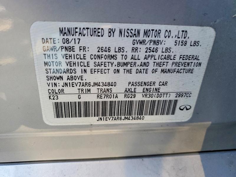Auction sale of the 2018 Infiniti Q50, vin: JN1EV7AR6JM434840, lot number: 74193715