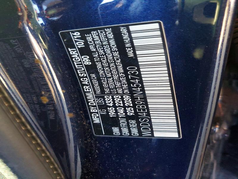 Aukcja sprzedaży 2017 Mercedes-benz Cla 250, vin: WDDSJ4EB9HN454730, numer aukcji: 99721455