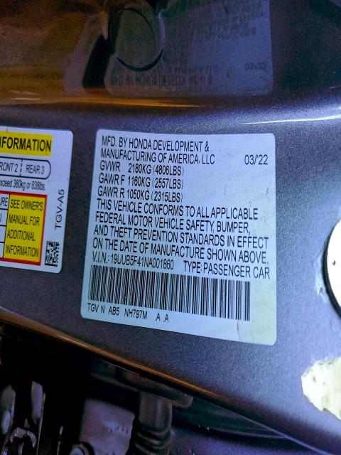 Продажа на аукционе авто 2022 Acura Tlx Techno, vin: 19UUB5F41NA001860, номер лота: 73396015