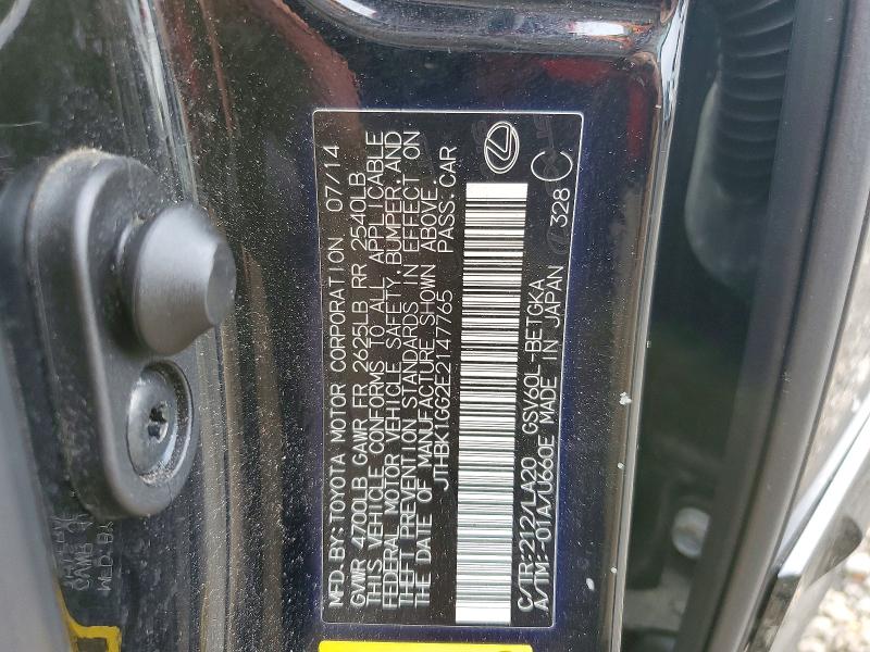 Aukcja sprzedaży 2014 Lexus Es, vin: JTHBK1GG2E2147765, numer aukcji: 73165815