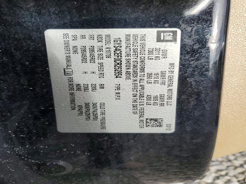 Aukcja sprzedaży 2012 Cadillac Escalade, vin: 1GYS4CEF0CR252854, numer aukcji: 74986635