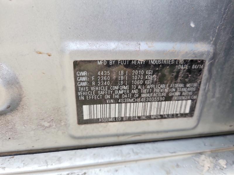 2014 Subaru Legacy მანქანა იყიდება აუქციონზე, vin: 4S3BMCH64E3035590, აუქციონის ნომერი: 98725185