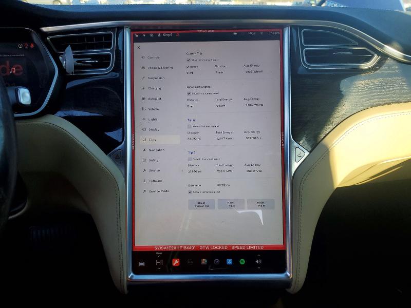 Продажа на аукционе авто 2017 Tesla Model S, vin: 5YJSA1E2XHF184401, номер лота: 99264555